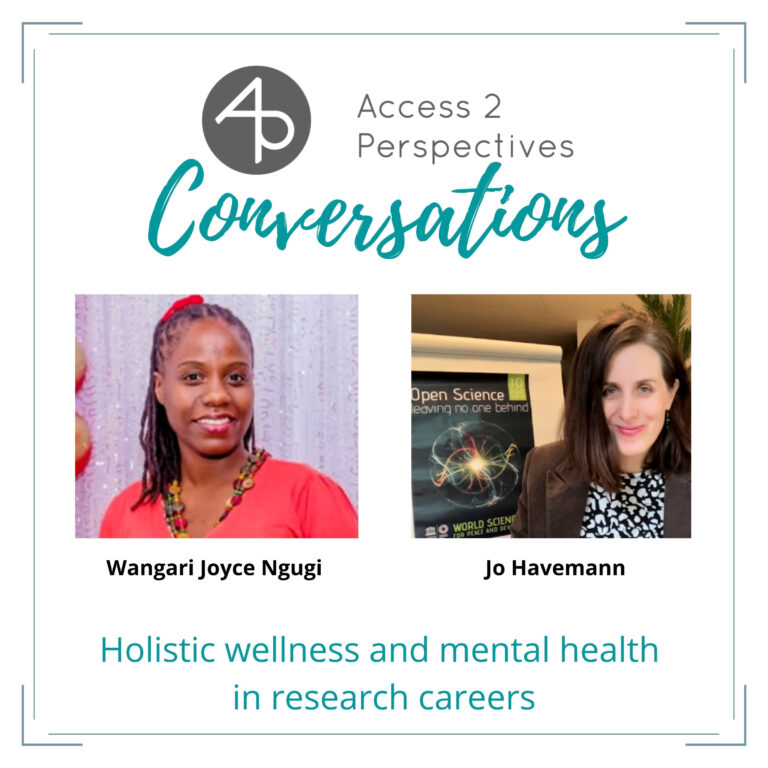 Holistic wellness and mental health in research careers – A conversation with Wangary Joyce Ngugi